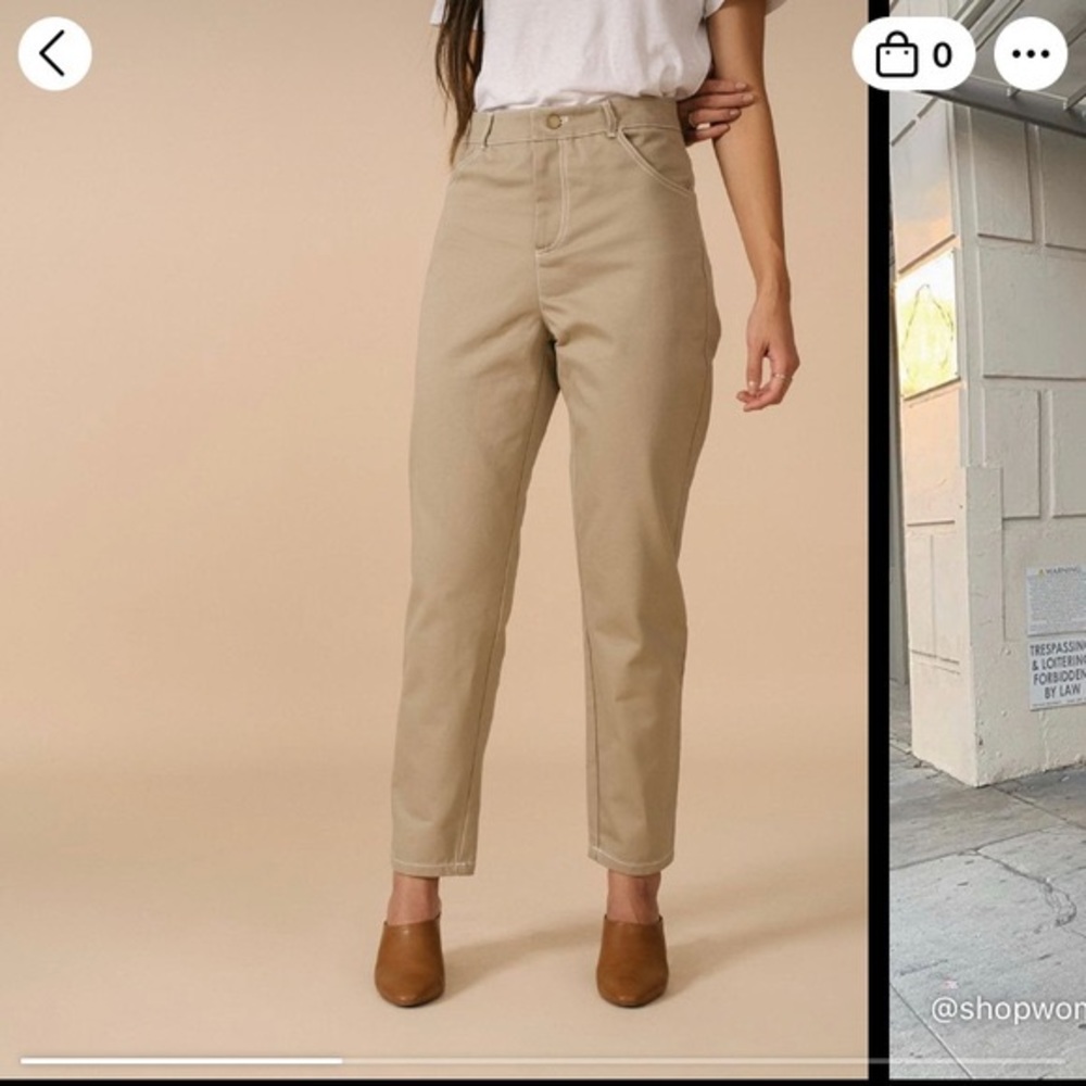 Womn Emma Pant in Olive